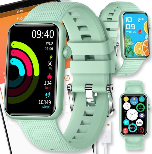 Active Band SMARTWATCH ZEGAREK SMARTBAND MENU POLSKIE DAMSKI ROZMOWY MĘSKI SMART WATCH HT5Pro