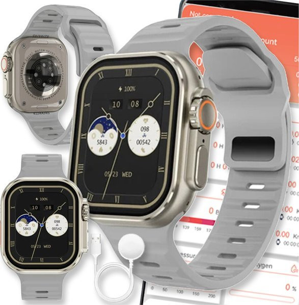 Active Band SMARTWATCH ZEGAREK DAMSKI WATCH ROZMOWY MĘSKI PULS SPORT KROKI SMARTBAND IW9 ULTRA