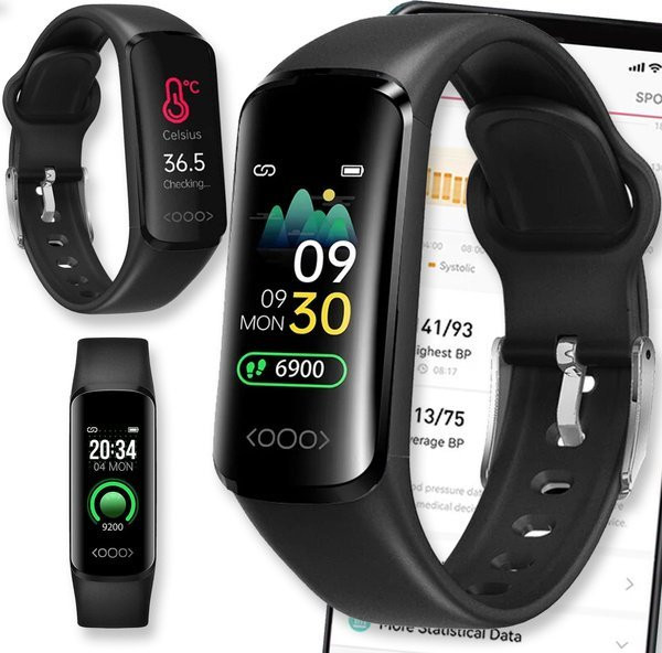 Active Band SMARTWATCH ZEGAREK SMARTBAND DAMSKI MĘSKI SMART WATCH ELEKTRONICZNY SPORT TK30