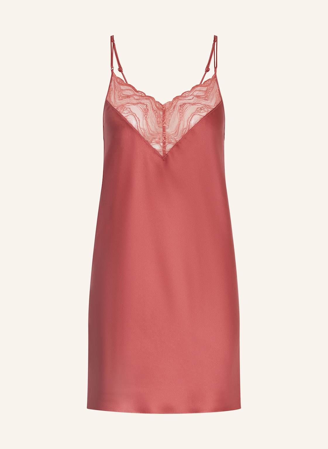 Calvin Klein Negliż Satin Sheen Lace Z Satyny braun