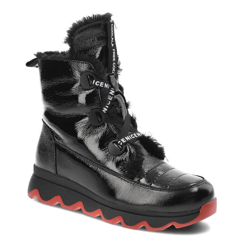 Czarne Botki Artiker Modne Ocieplane Buty