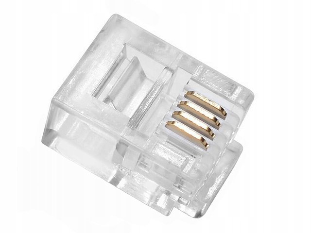 WTYK TELEFONICZNY 6P4C RJ11 komplet 10szt na linkę