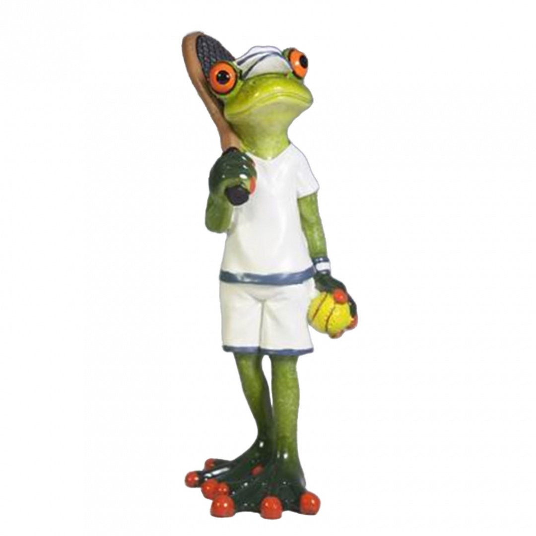 Figurka żaba tenisistka na urodziny ozdoba zabka