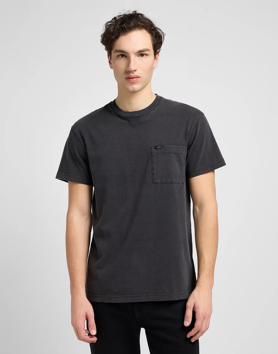 KOSZULKA T-SHIRT MĘSKI LEE 112334746 RELAXED POCKET TEE WASHED BLACK M