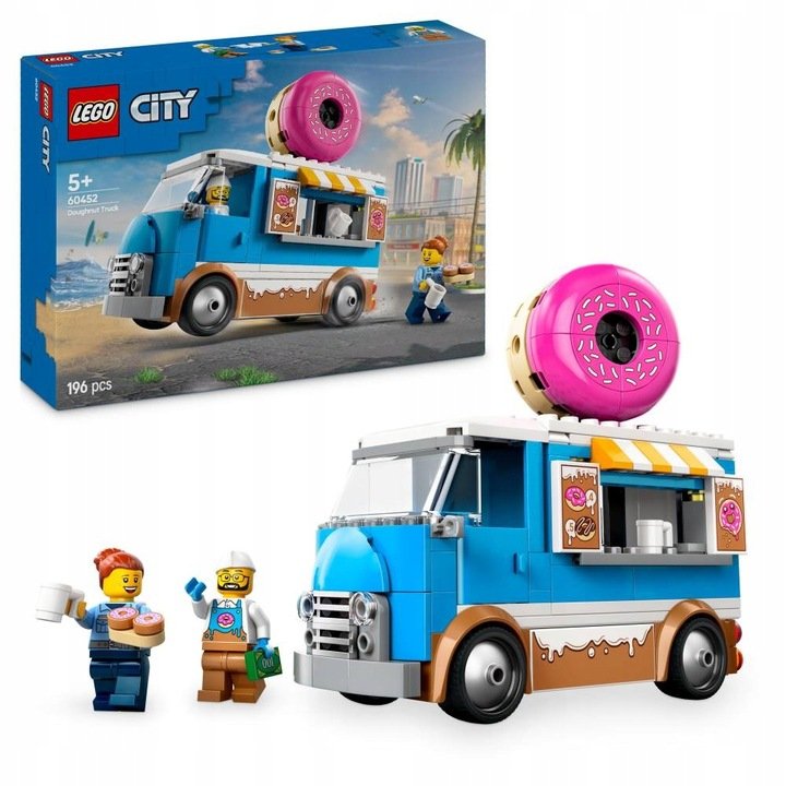 LEGO City - Furgonetka z Pączkami Mobilna pączkarnia ZESTAW LEGO PREZENT DLA CHŁOPCA DZIECI
