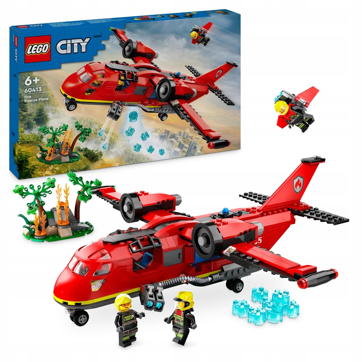 LEGO City - Straż pożarna Strażacki Samolot Ratunkowy Gaszenie Pożaru ZESTAW LEGO PREZENT DLA CHŁOPCA DZIEWCZYNKI DZIECI