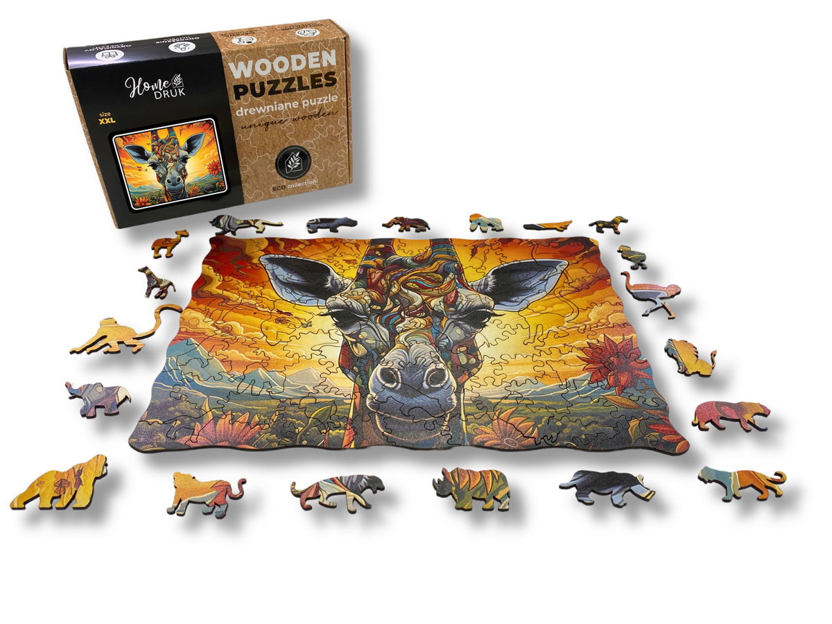 Puzzle Drewniane dla dzieci i dorosłych CuteGiraffe Żyrafa 250 elementów