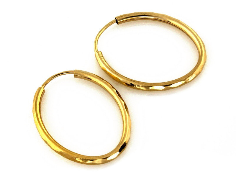 Kolczyki złote 375 klasyczne koła zawsze na czasie S