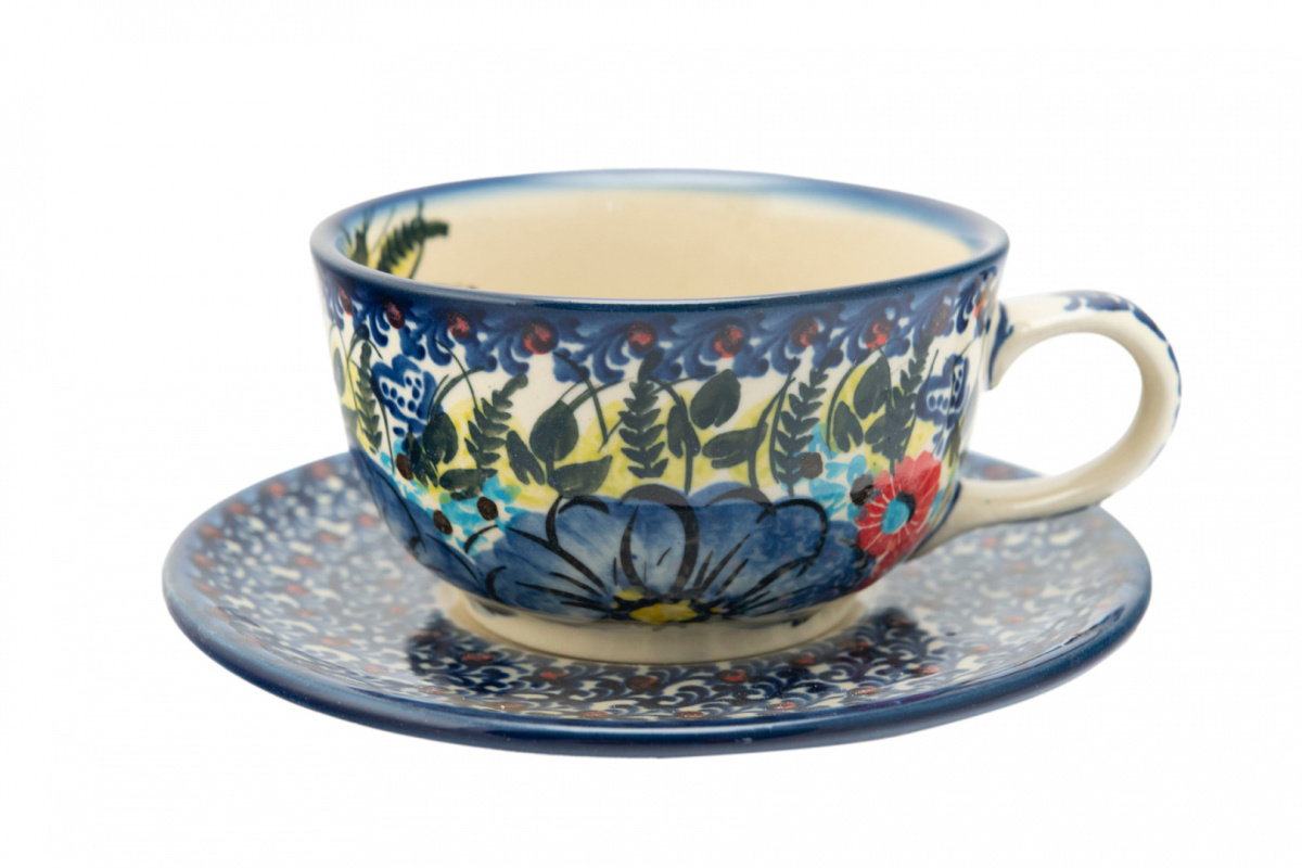 Filiżanka z bolesławca oryginalny wzór artystyczny