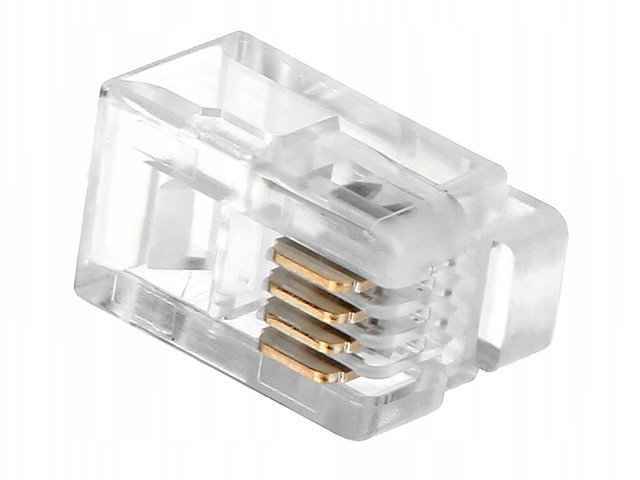 WTYK TELEFONICZNY 4P4C RJ9 komplet 10szt na linkę