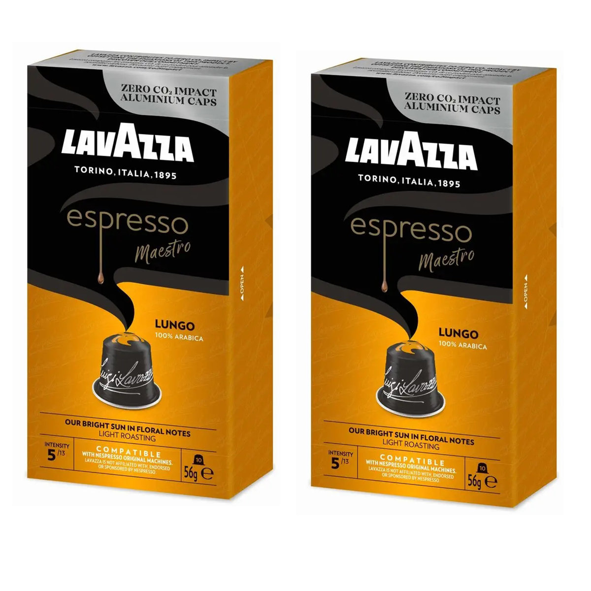 Kapsułki nespresso do ekspresu kawa Lavazza Maestro Lungo zestaw 2x 10 szt.