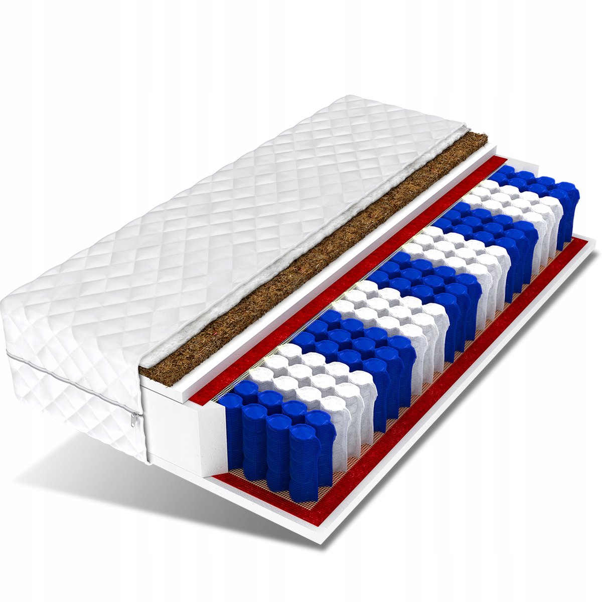 Materac 180x90 kokos pocket 7 stref 15 cm MARS