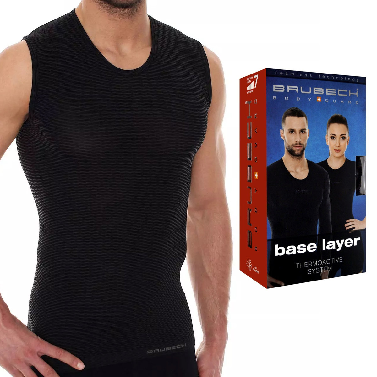 Koszulka termoaktywna UNISEX TANK TOP bezrękawnik BRUBECK SL10100 - L