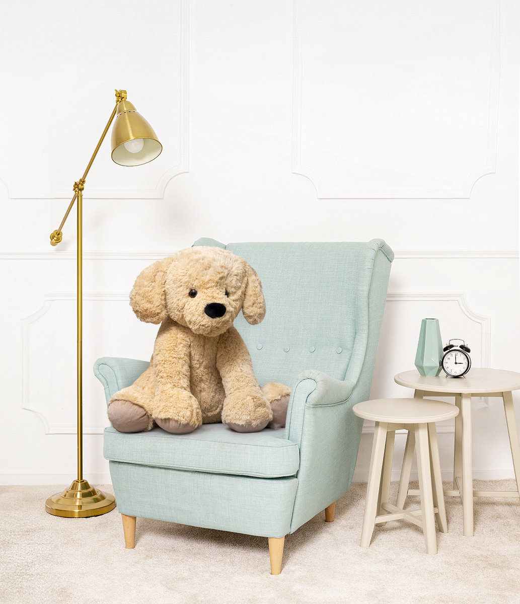 MIŚ GUSTAW PIES GATSBY PLUSZAK PRZYTULANKA MASKOTKA MIŚ BEŻOWY - 40cm