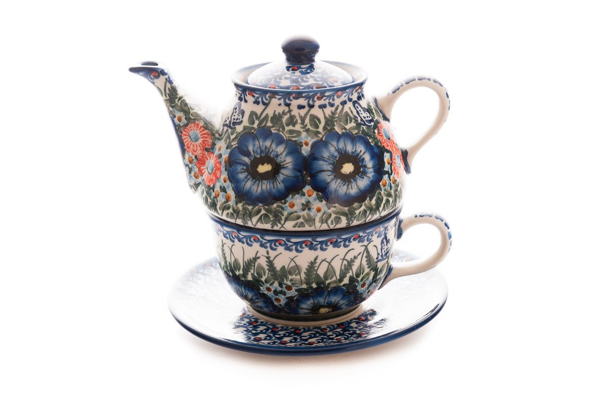 FILIŻANKA Z DZBANKIEM BOLESŁAWIEC TEA FOR ONE