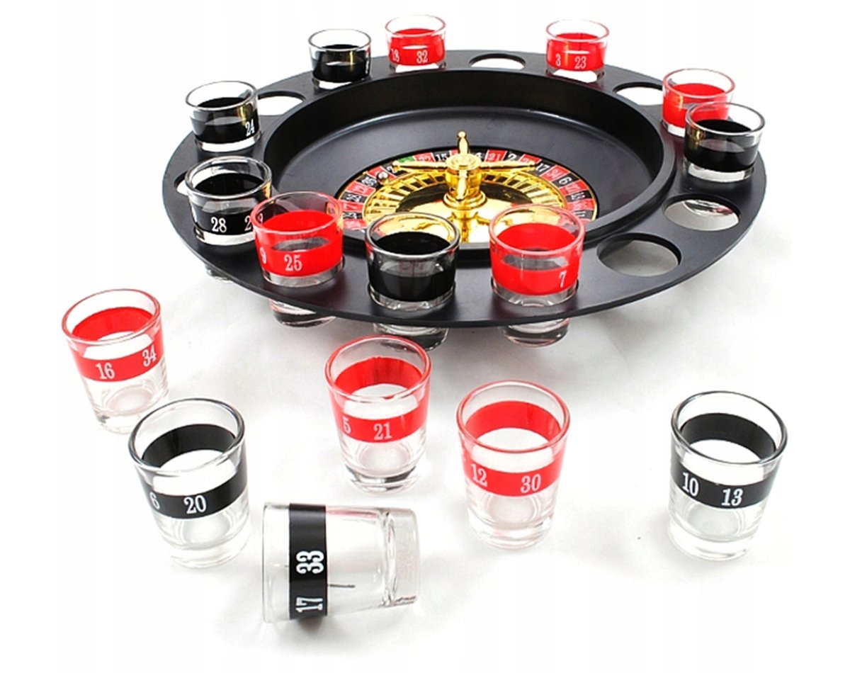 GRA IMPREZOWA RULETKA ALKOHOLOWA KIELISZKI ZESTAW