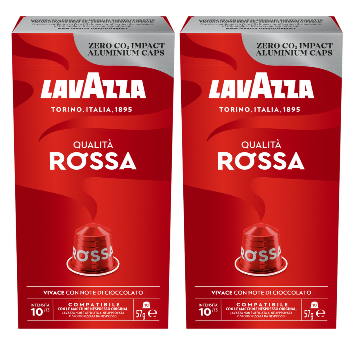 Kapsułki nespresso do ekspresu Lavazza Qualita Rossa zestaw 2 x 10 szt.