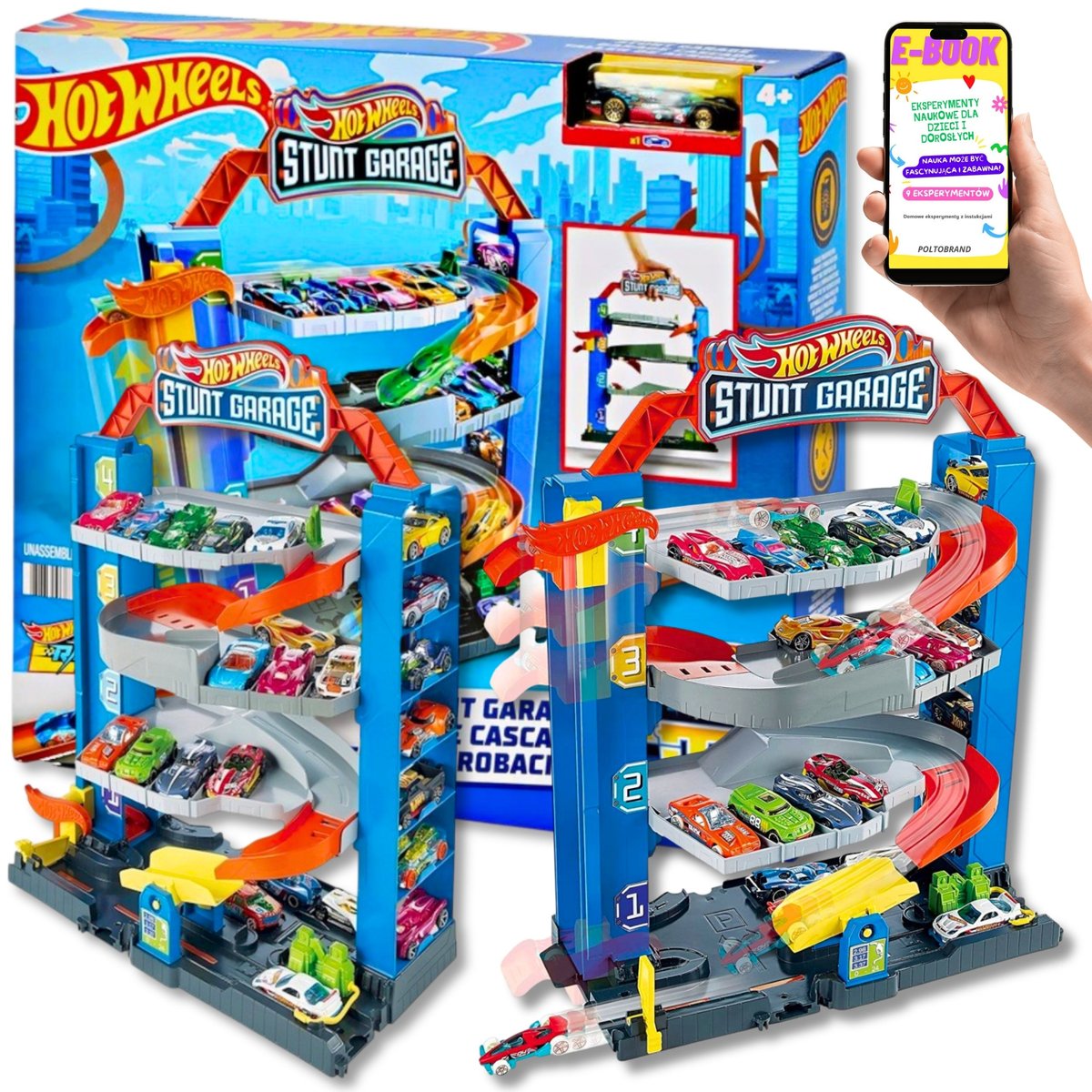 Hitowy Zestaw Hot Wheels – Spełnij Marzenia Małego Kierowcy Garaż Parking Z Windą Prezent Dla Syna + Ebook