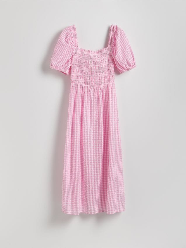 Reserved - Sukienka w kratę - różowy