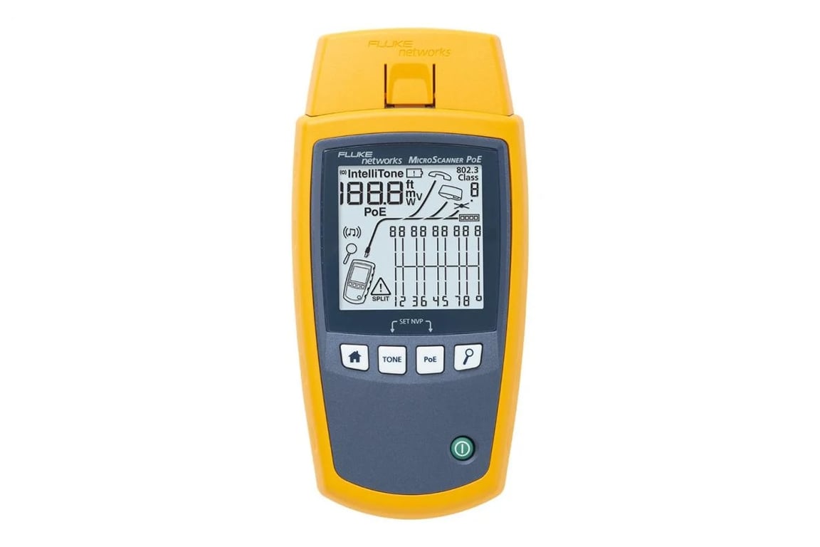 Fluke MicroScanner PoE Tester PoE Niebieski, Żółty MS-POE