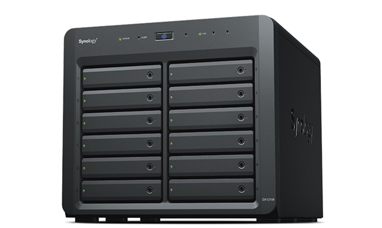 Synology DX1215II obudowa do dysków twardych Obudowa HDD/SSD Czarny 2.5/3.5