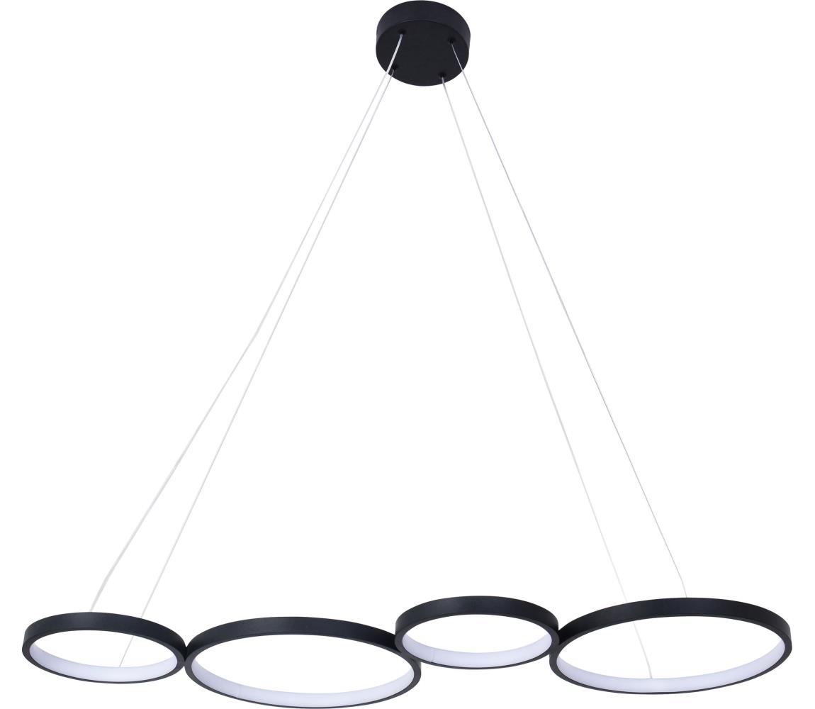 LED Żyrandol na lince FLAMENCO LED/42W/230V 4000K czarny