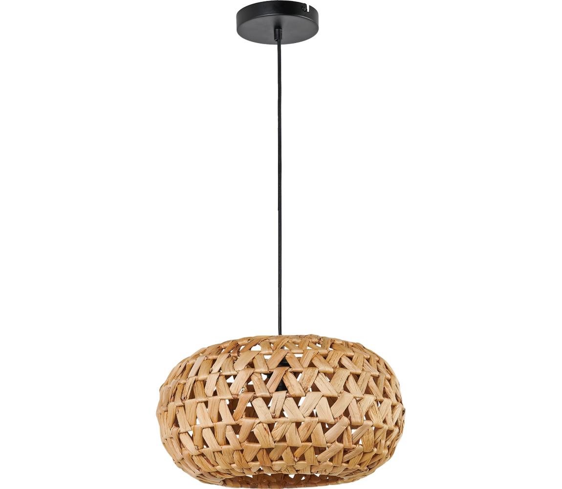 Żyrandol na lince HOSHI 1xE27/20W/230V śr. 38 cm konopie