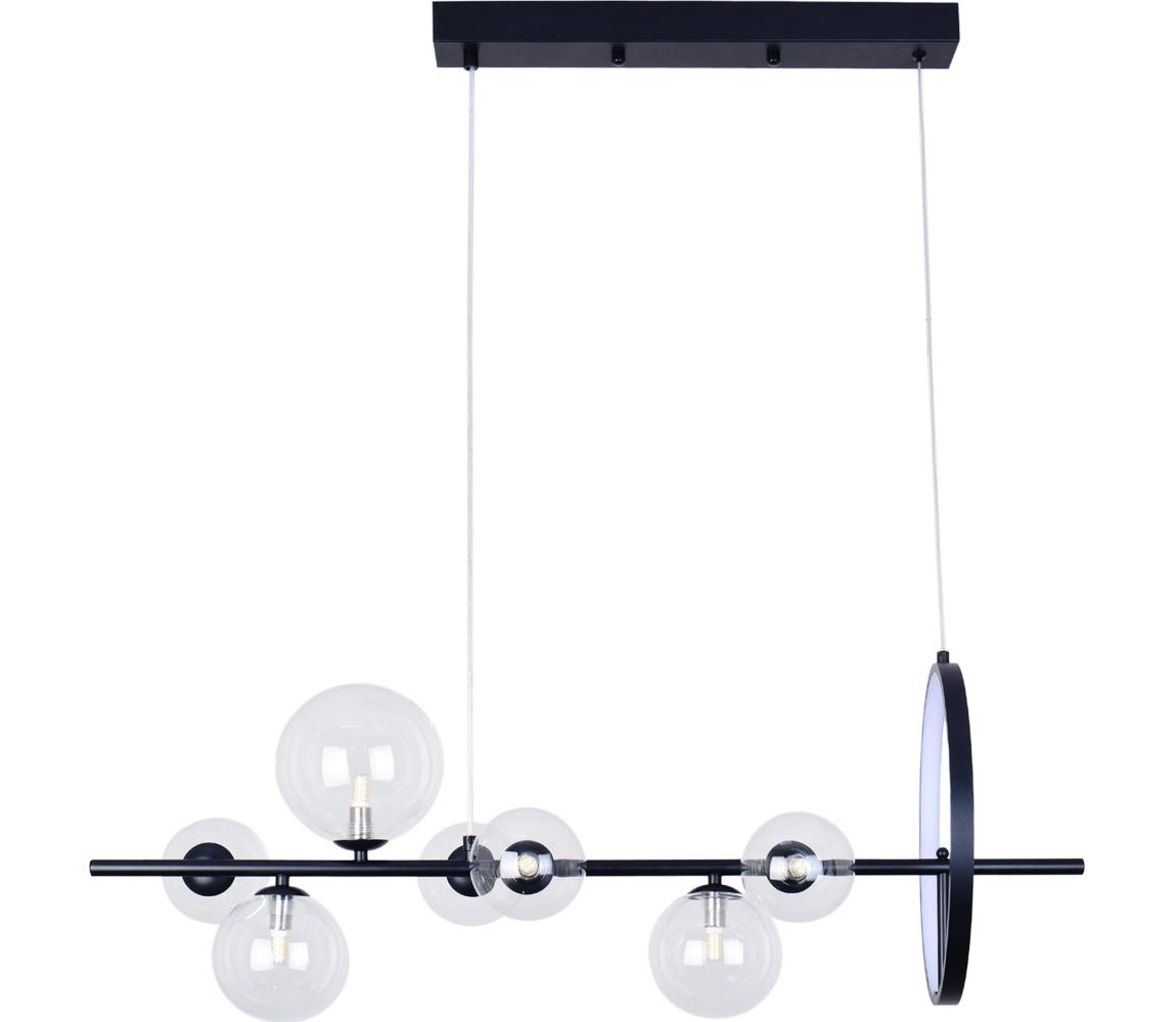 LED Żyrandol na lince HYBRID LED/15W/230V + 7xG9/6W 4000K czarny