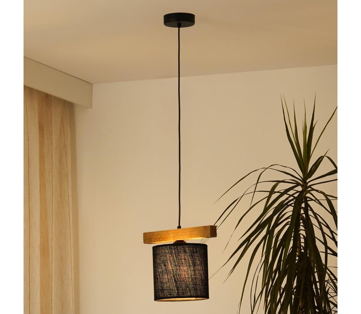 Brilagi - Żyrandol na lince FOREST 1xE27/15W/230V sosna/czarny