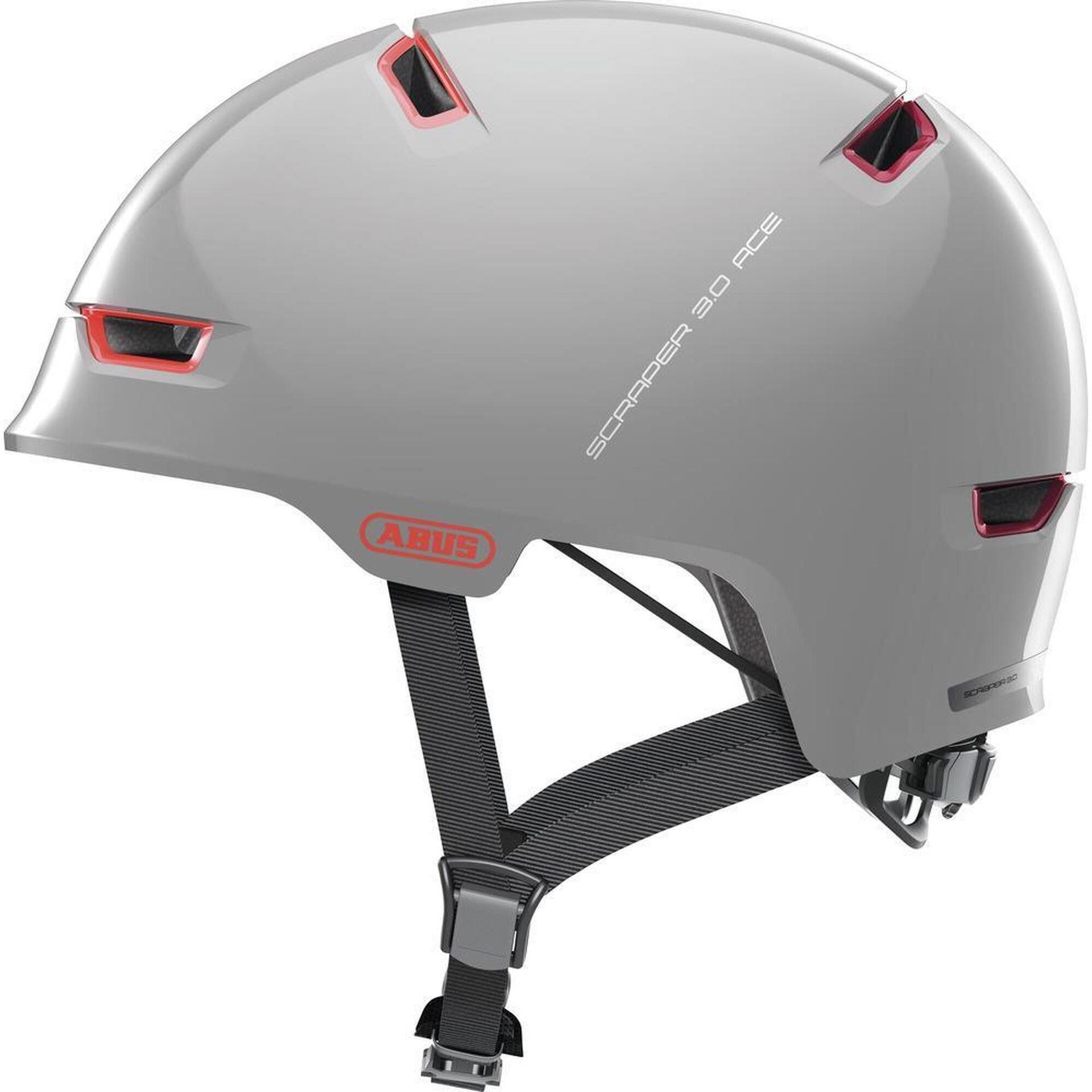 Abus Scraper 3.0 ACE Kask rowerowy, alaska grey L | 57-61cm 2021 Kaski miejskie i trekkingowe 86960