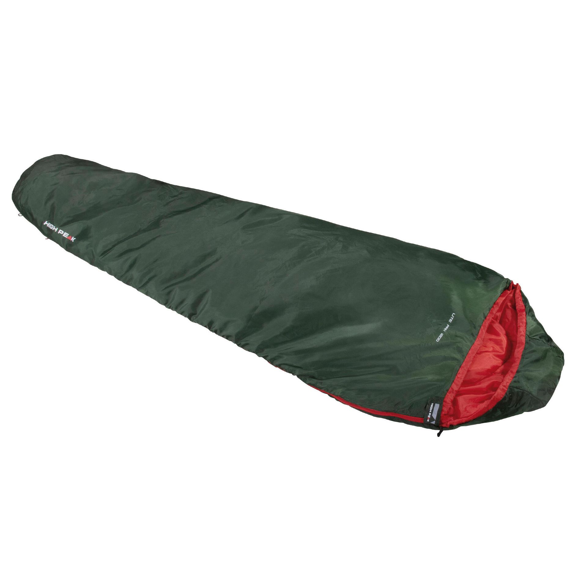 High Peak Lite Pak 1200 Sleeping Bag, zielony Left Zipper 2022 Śpiwory 23263