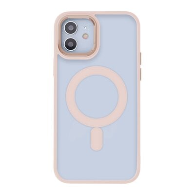 Etui TECTO SHIELD Satin Elegant Mag do Apple iPhone 12/12 Pro Przezroczysto-różowy