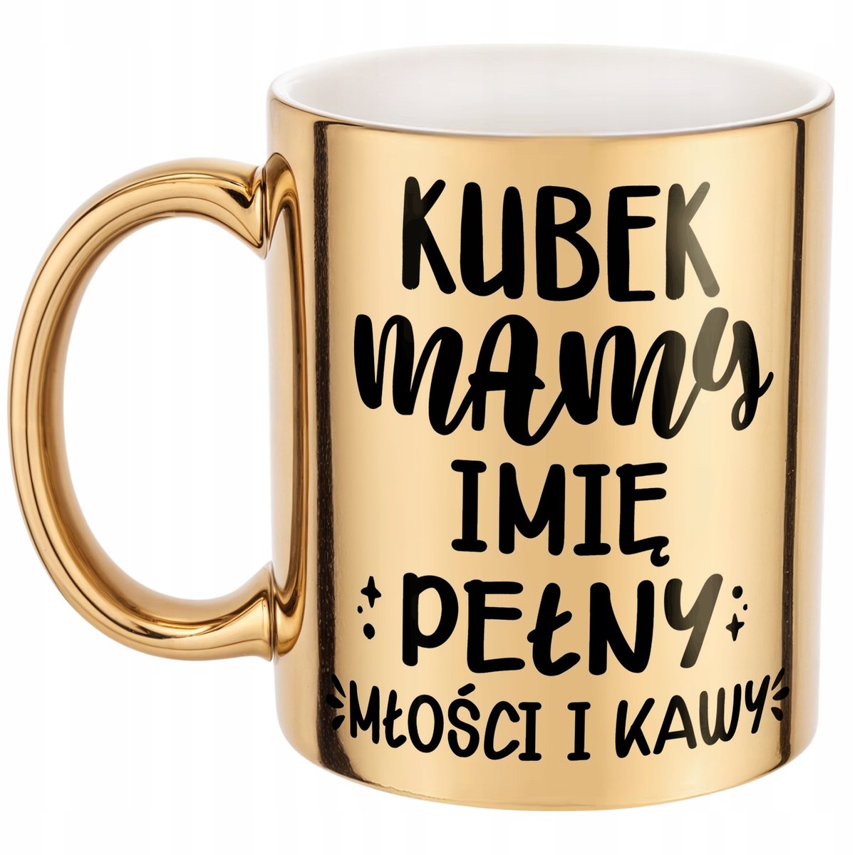 Złoty Kubek ceramiczny Personalizowany Dzień Matki Dla Mamy Prezent