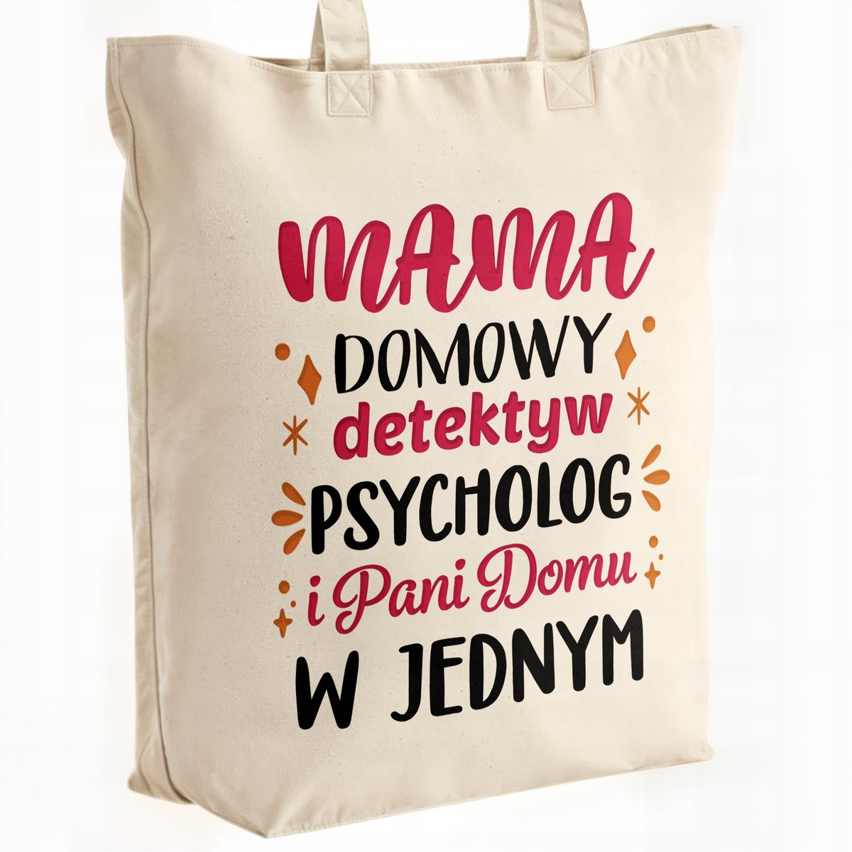 Torba bawełniana premium na zakupy Dzień Matki Prezent Detektyw