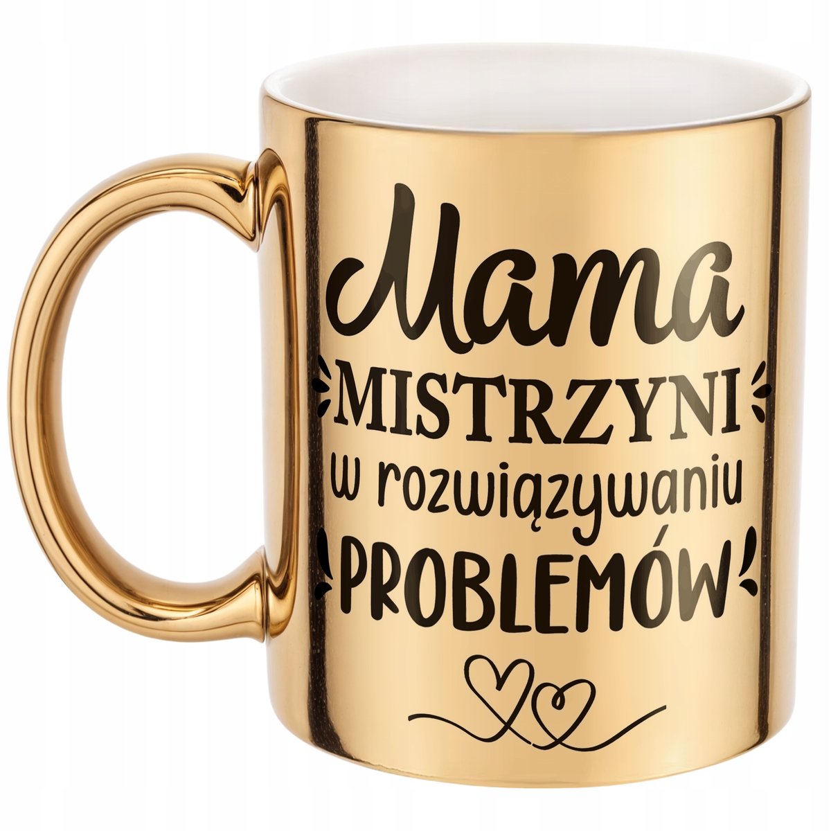 Złoty Kubek ceramiczny Dzień Matki Dla Mamy Upominek Mistrzyni Mama