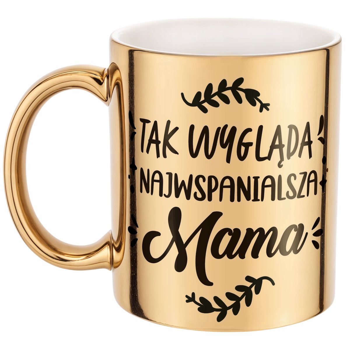 Złoty Kubek ceramiczny Dzień Matki Dla Mamy Najwspanialsza Mama