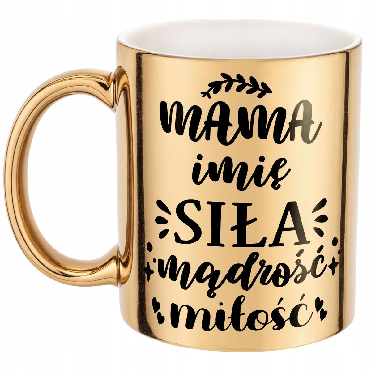Złoty Kubek ceramiczny Personalizowany Dzień Matki Dla Mamy Prezent