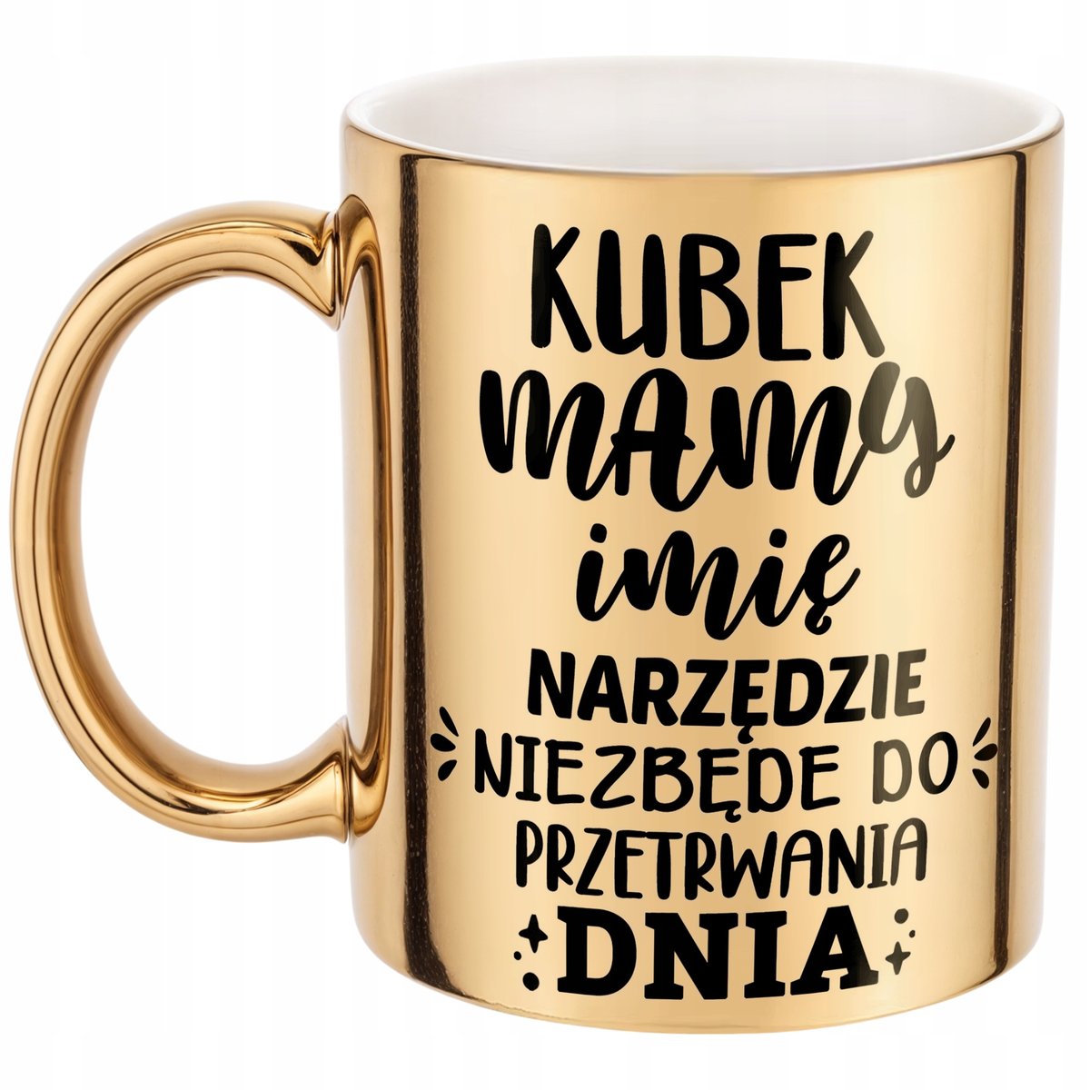 Złoty Kubek ceramiczny Personalizowany Dzień Matki Dla Mamy Prezent