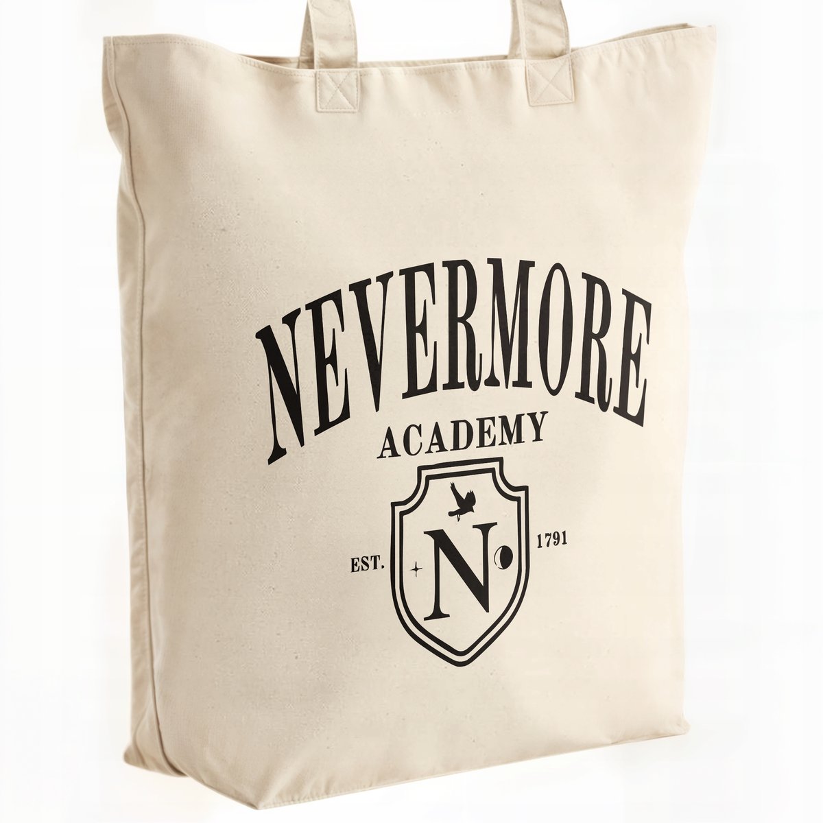 Torba bawełniana premium na zakupy Wednesday Nevermore Dla Fanów Serialu