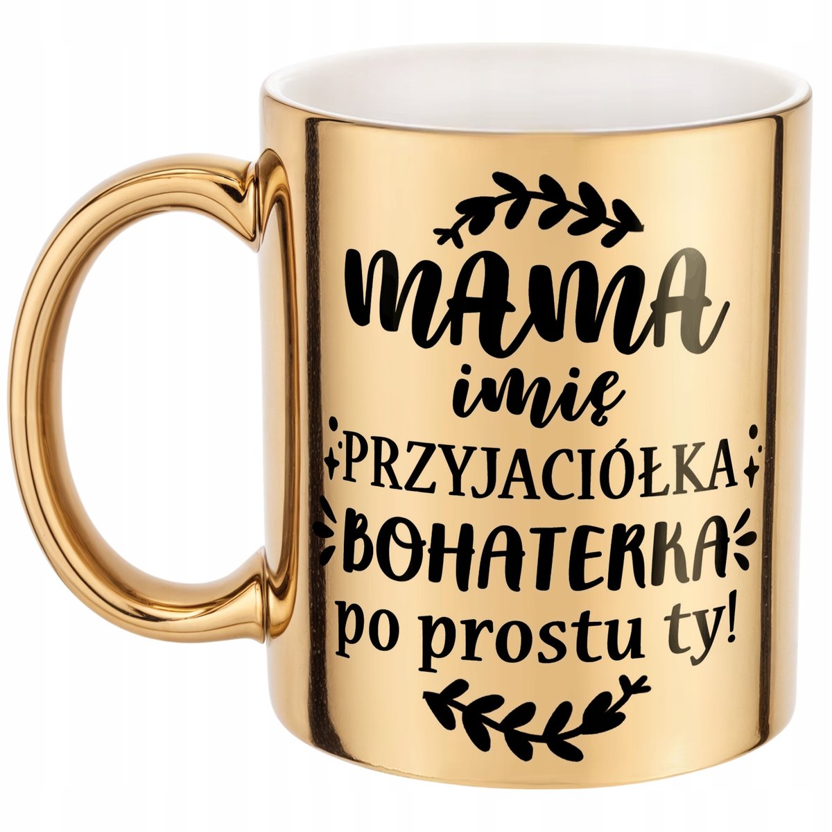 Złoty Kubek ceramiczny Personalizowany Dzień Matki Dla Mamy Prezent