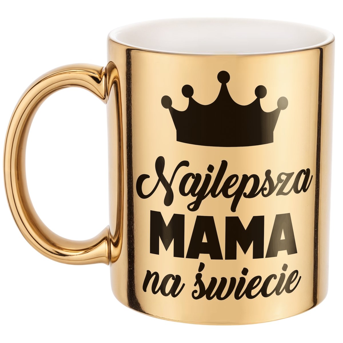 Złoty Kubek ceramiczny Dzień Matki Dla Mamy Najlepsza Mama na Świecie