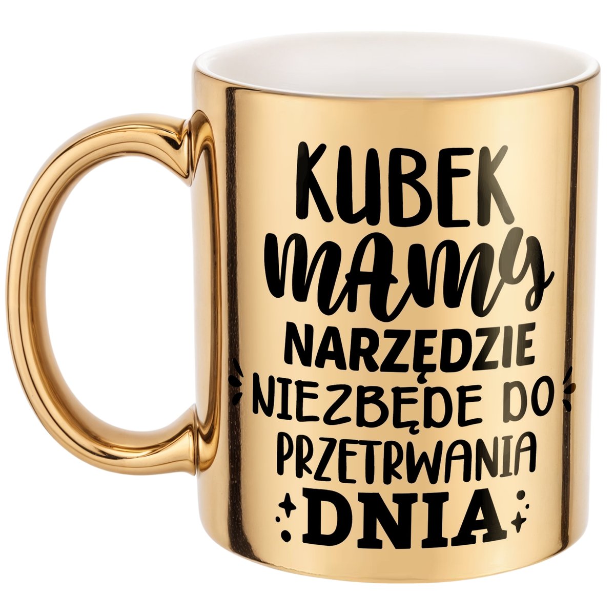 Złoty Kubek ceramiczny Dzień Matki Dla Mamy Narzędzie Do Przetrwania