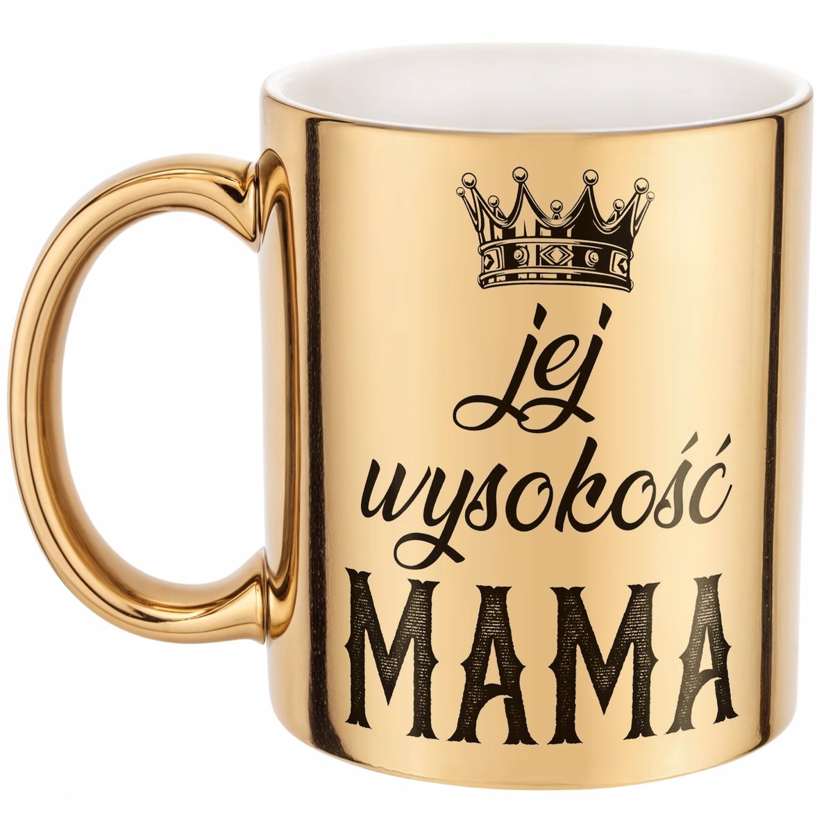 Złoty Kubek ceramiczny Dzień Matki Dla Mamy Jej Wyskość Mama