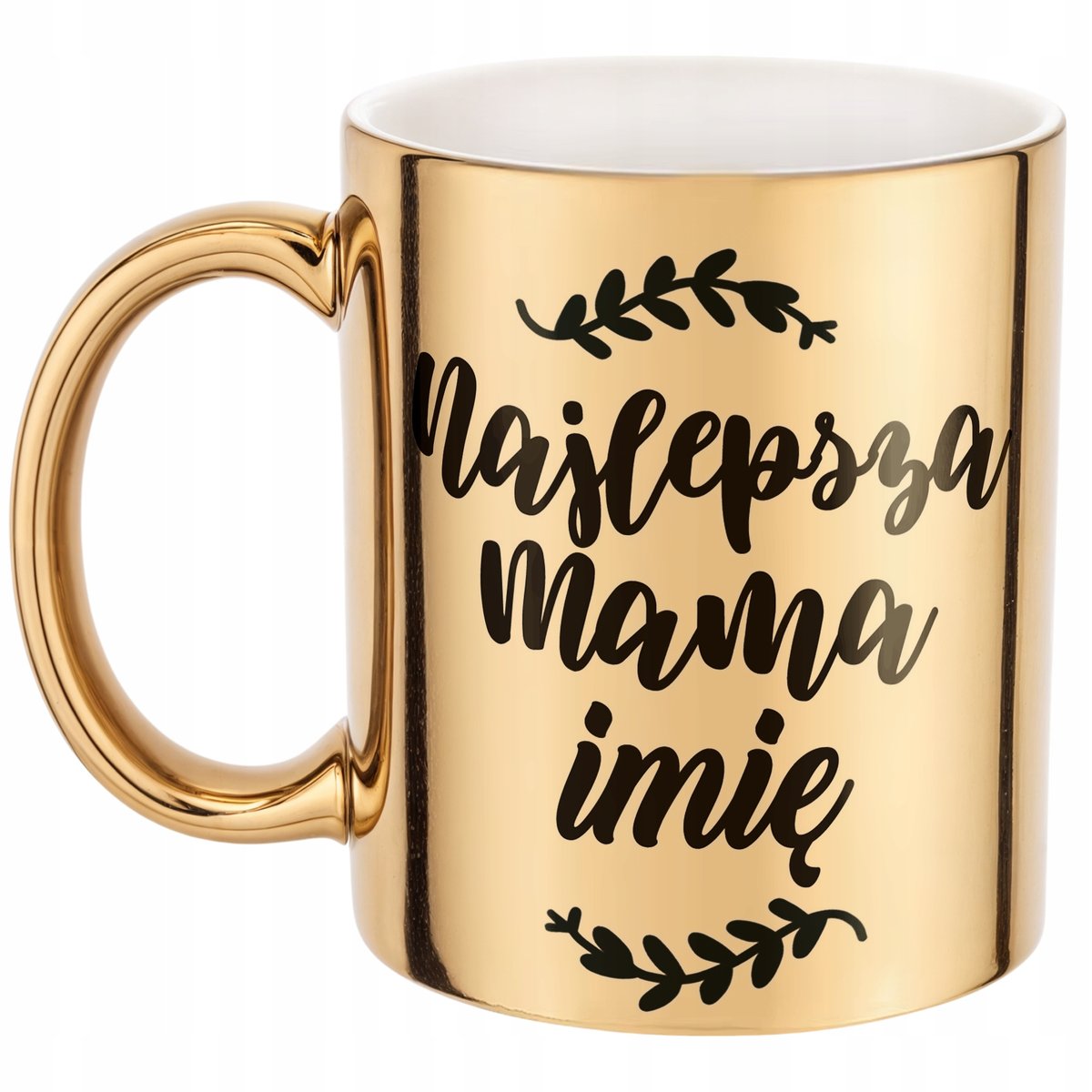 Złoty Kubek ceramiczny Personalizowany Dzień Matki Dla Mamy Prezent