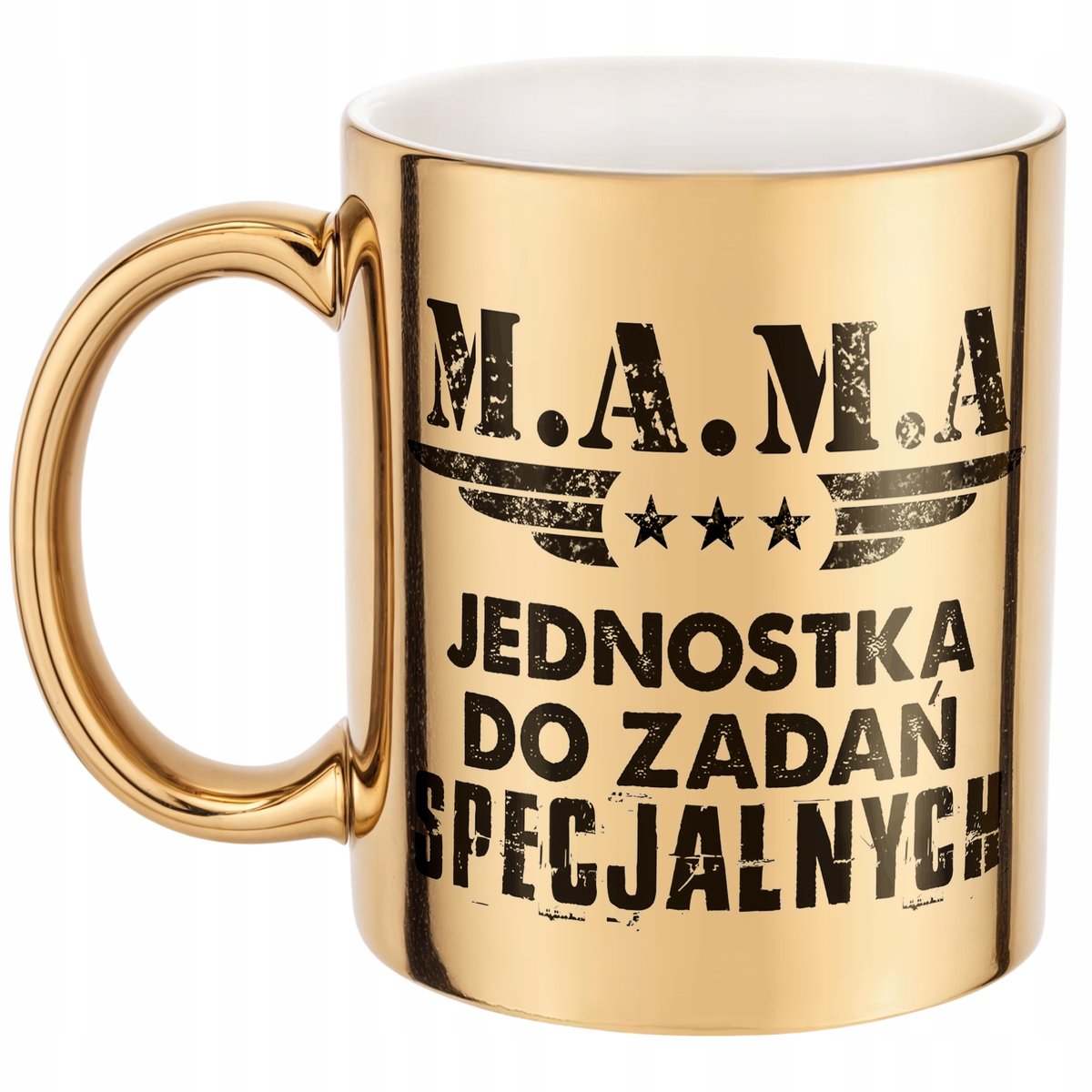 Złoty Kubek ceramiczny Dzień Matki Dla Mamy Mama Jednostka Do Zadań