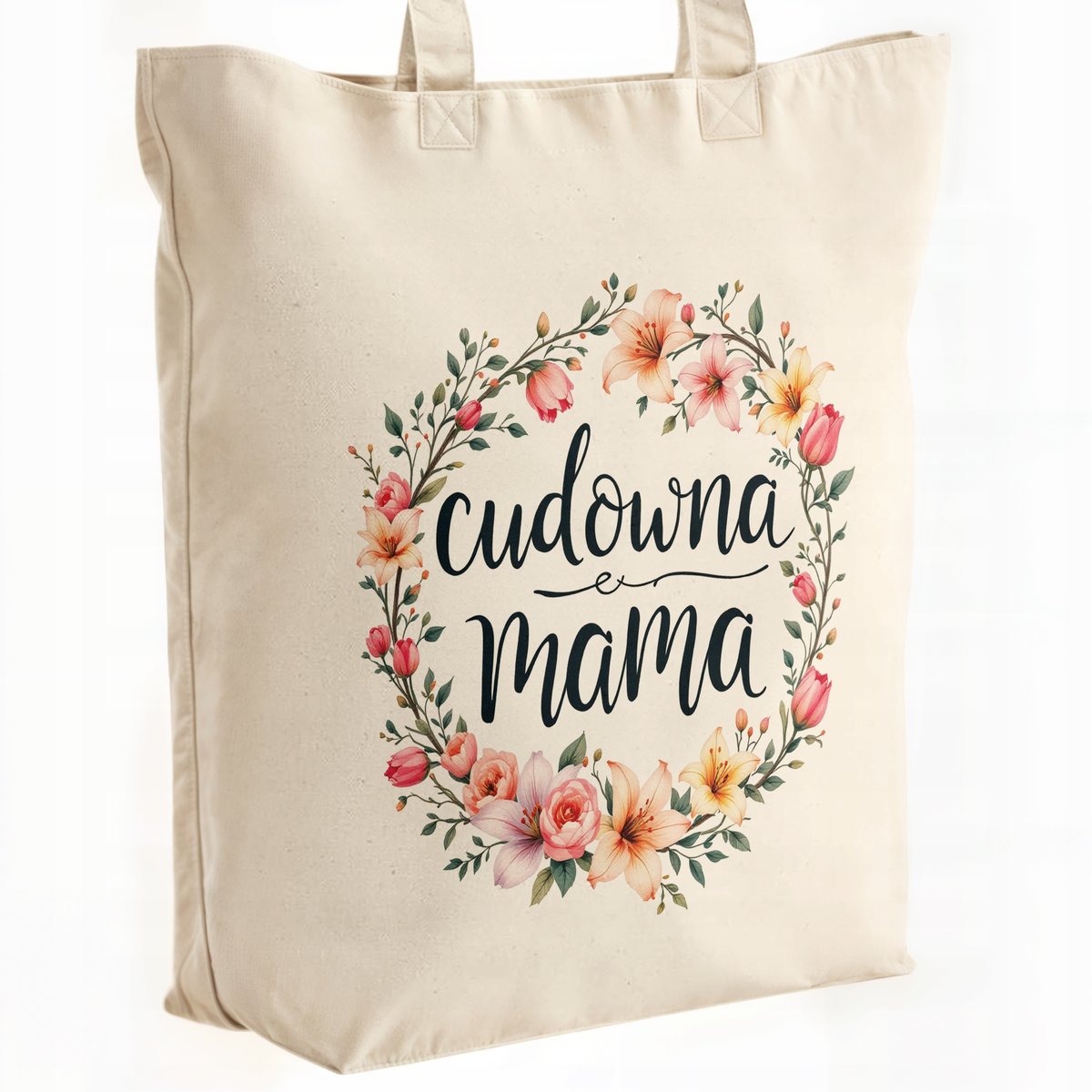 Torba bawełniana premium na zakupy Dzień Matki Prezent Cudowna Mama