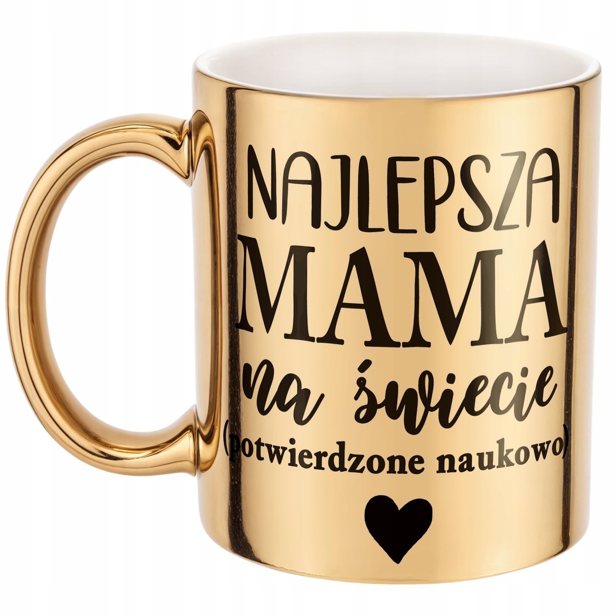 Złoty Kubek ceramiczny Dzień Matki Dla Mamy Najlepsza Mama na Świecie