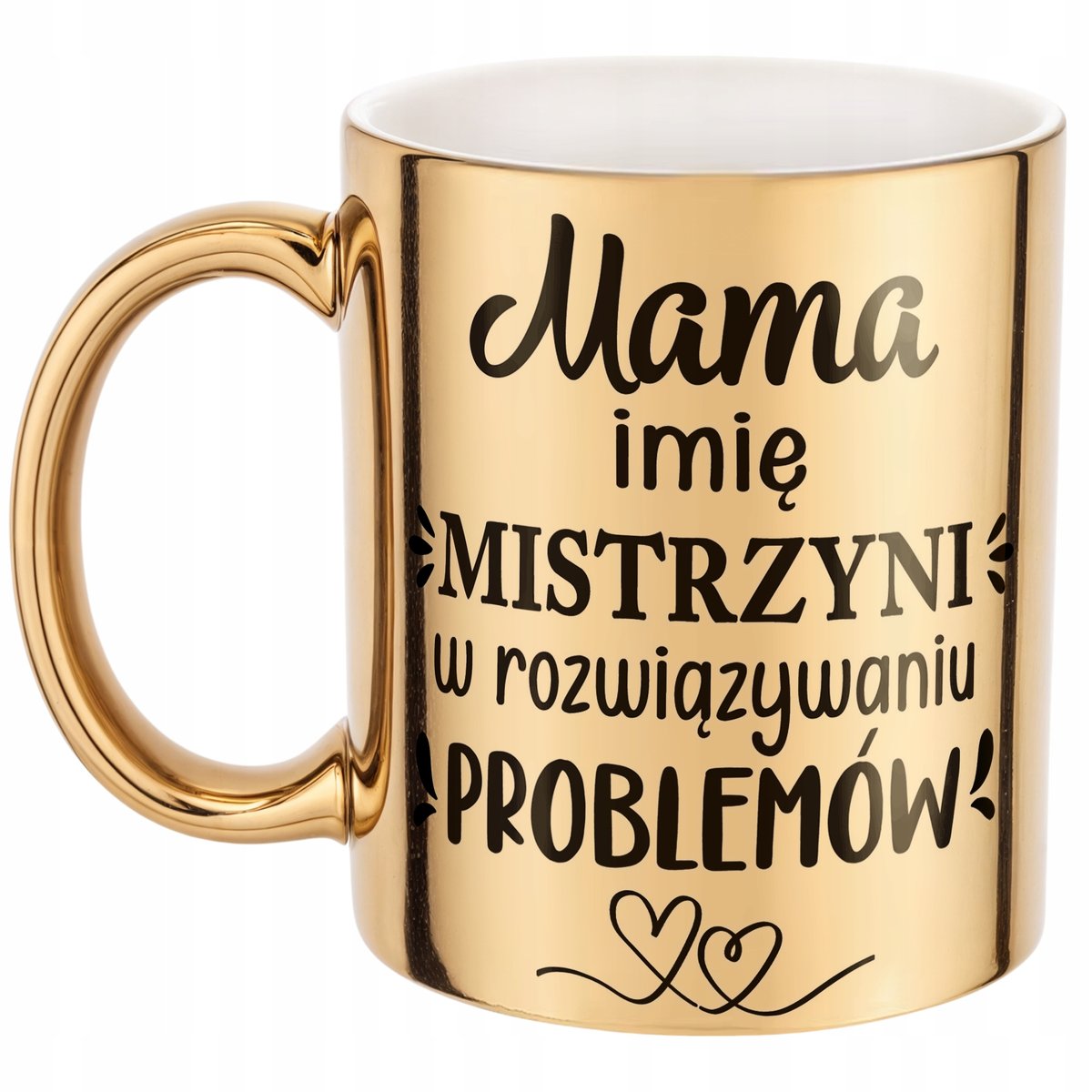 Złoty Kubek ceramiczny Personalizowany Dzień Matki Dla Mamy Prezent