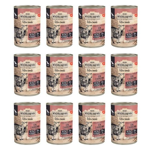 Wiejska Zagroda Leśne smaki Dzik z jagnięciną 12x400g Mokra karma dla psa