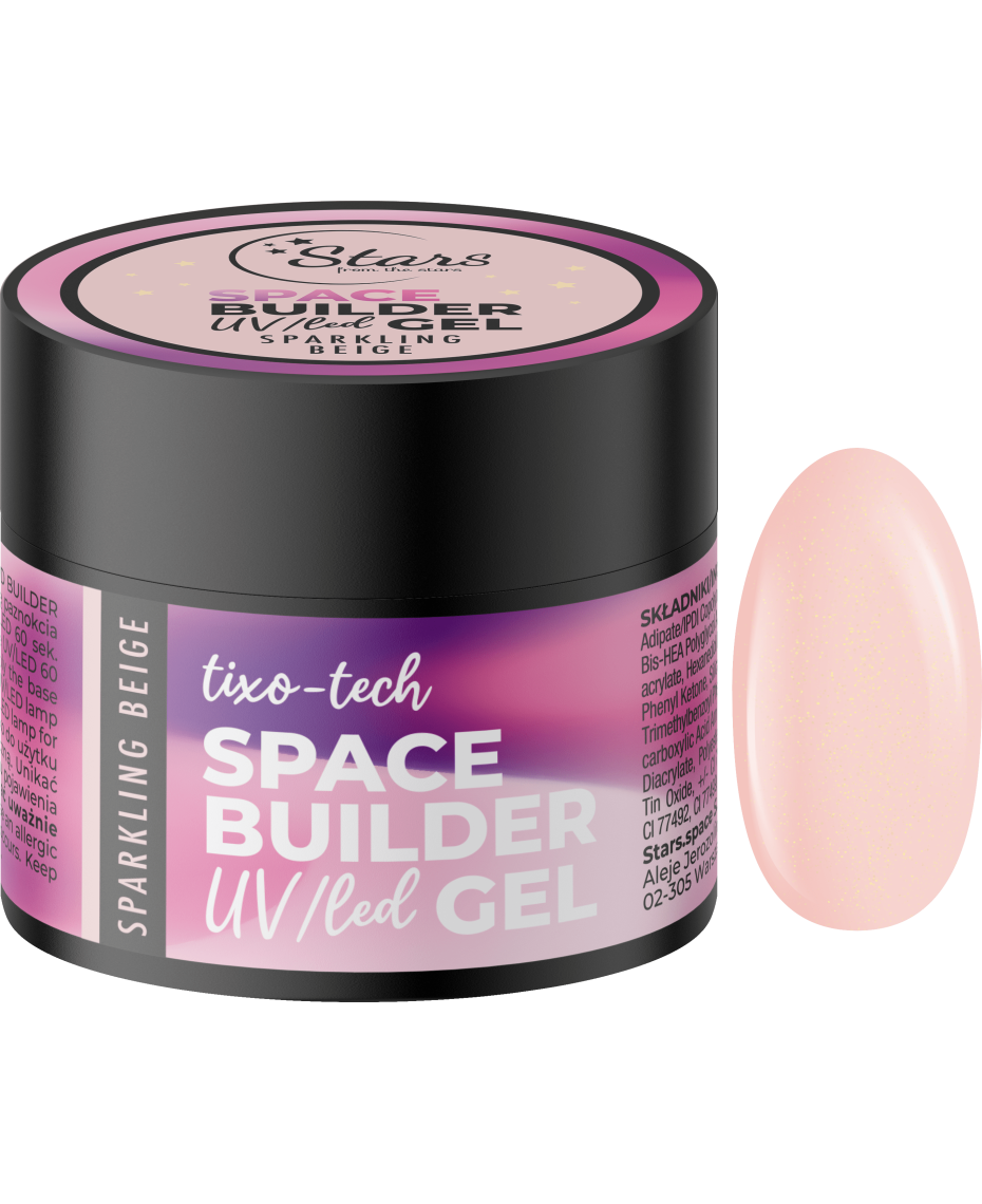 Stars from the Stars Space Builder UV/Led Gel Żel Budujący do Paznokci Sparkling Beige 12g